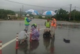 Quảng Trị: Hoàn thành lắp đặt tạm cọc tiêu mềm tại nút giao thông vòng xuyến QL 9A