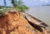 Bờ kè sông Thạch Hãn ở Quảng Trị bị sạt lở nghiêm trọng