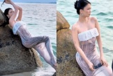 Ngọc Trinh lộ body thật qua camera thường khi đi biển